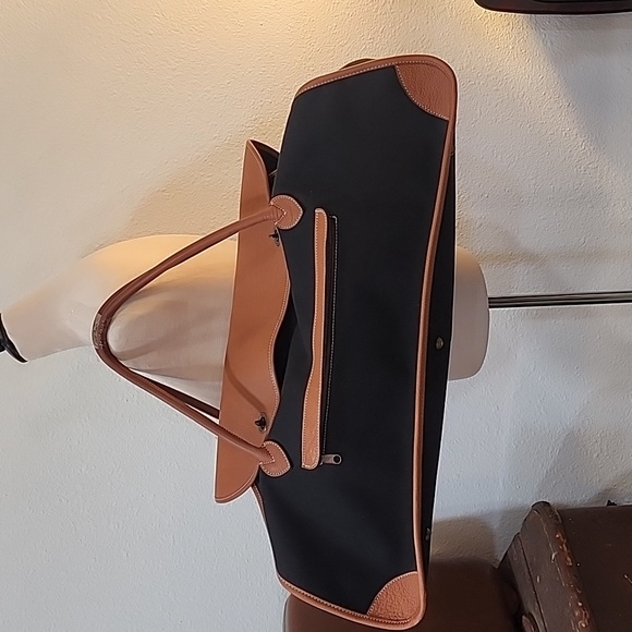 Vintage Les Migrateur's Made In Paris France Leather Weekender Bag - Picture 13 of 15